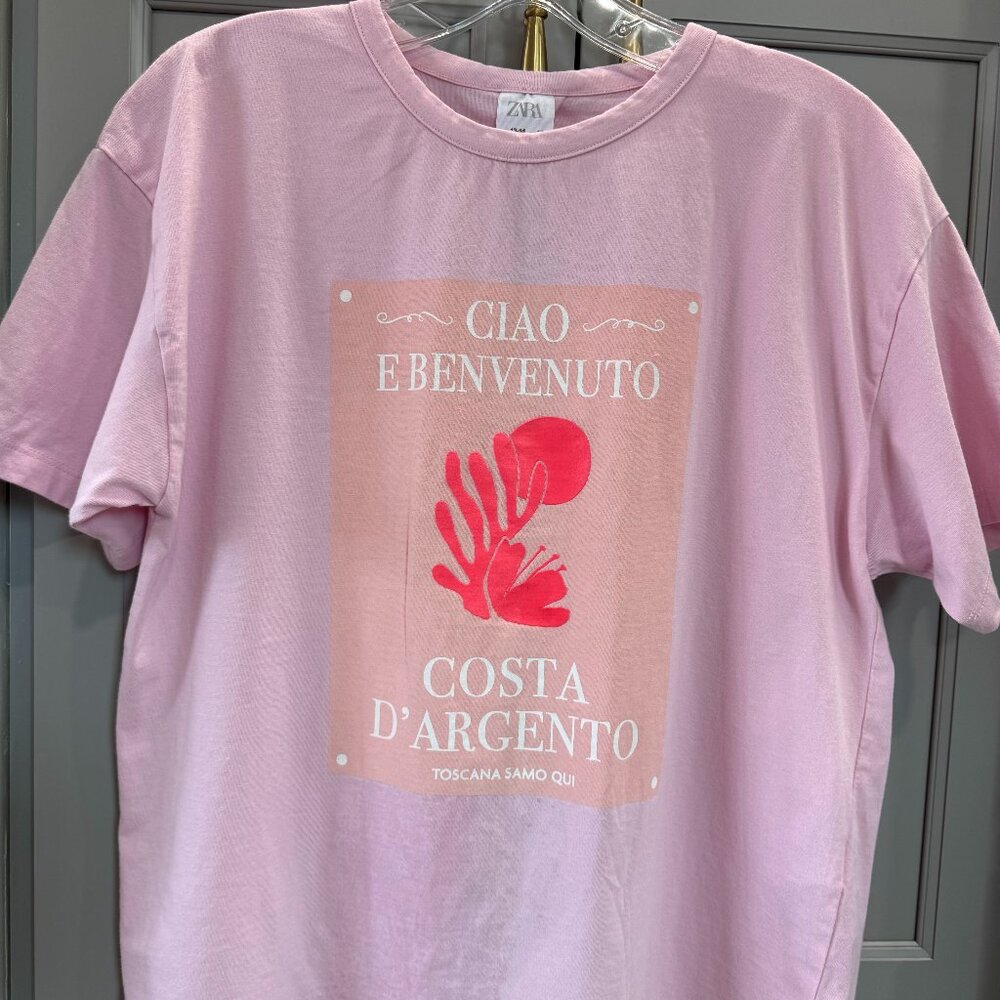 Zara Costa D'Argento Split back t-shirt for Juniors, Size 13-14